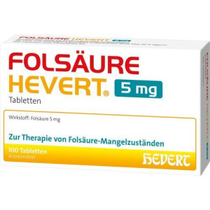 Produktbild von FOLSÄURE HEVERT 5 mg Tabletten
