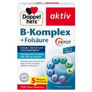 Produktbild von DOPPELHERZ B-Komplex+Folsäure Tabletten