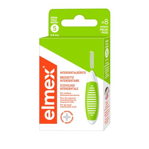ELMEX Interdentalbürsten ISO Gr.5 0,8 mm grün