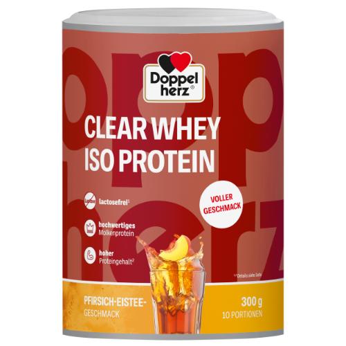 DOPPELHERZ Clear Whey Iso Protein Pfirsich-Eistee